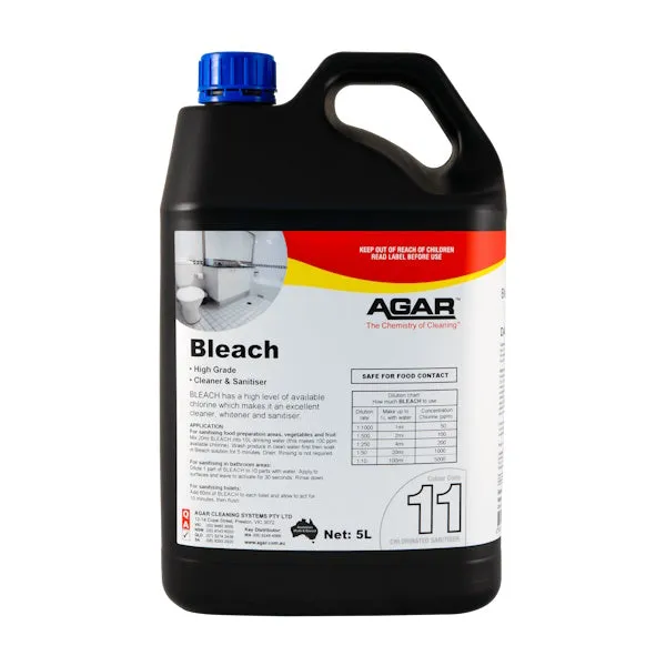 Agar Bleach 5% Sodium Hypochlorite