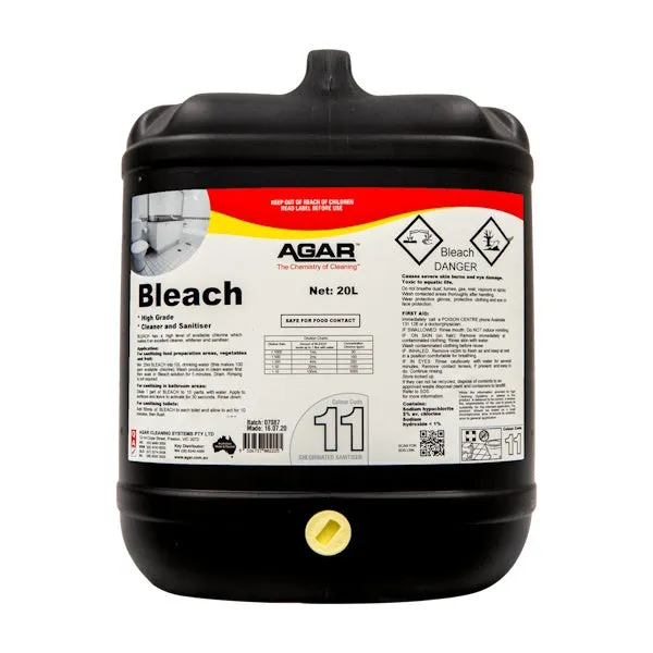 Agar Bleach 5% Sodium Hypochlorite