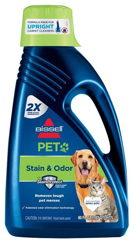 Bissell 99K52 Pet Stain and Odor Remover, Liquid, Characteristic Fragrance, 60 oz, Bottle :EA: QUANTITY: 1