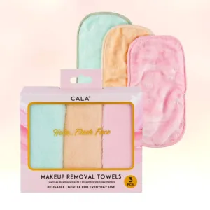 Cala Makeup Removal Microfiber Cleansing Facial Towel (3PK)