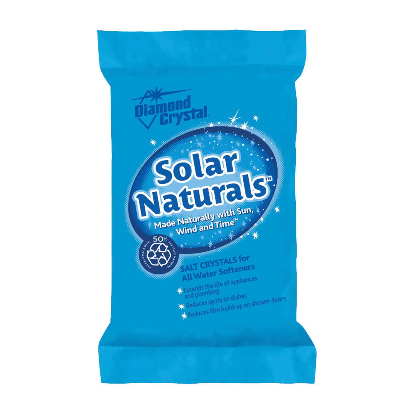 Cargill Diamond Crystal Solar Naturals 100012455 Salt Pellets, 50 lb Bag, Crystalline Solid, Halogen