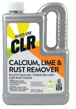 CLR CL-12 Calcium/Lime/Rust Cleaner, 28 oz, Liquid, Slightly Acidic, Lime Green :EA: QUANTITY: 1