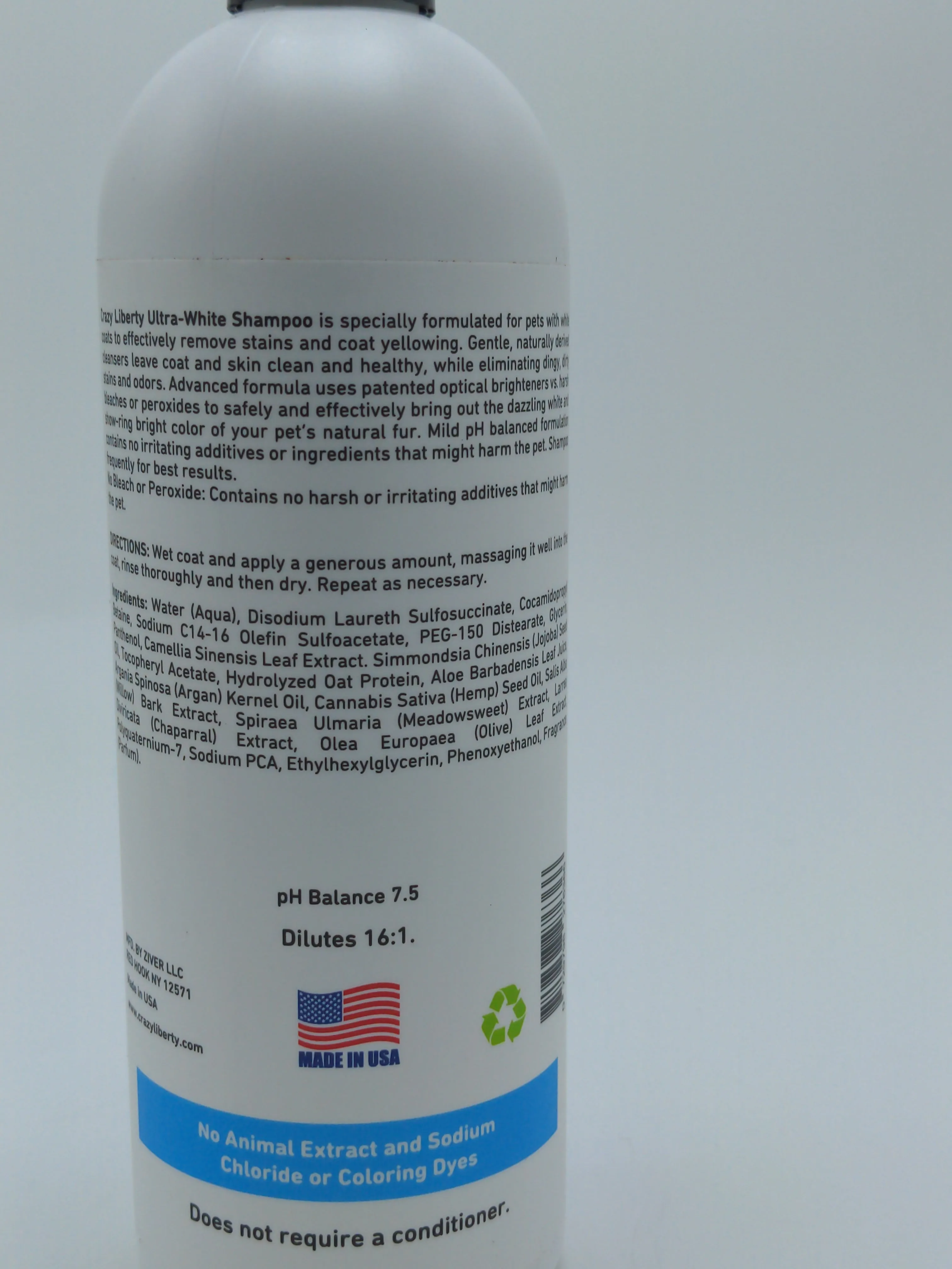 Crazy Liberty Ultra White shampoo