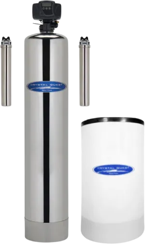 Crystal Quest Water Softener Whole House with Pre/Post Filtration Stainless Steel New