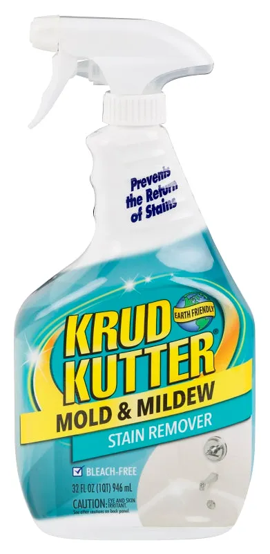 Krud Kutter 305471 Mold and Mildew Stain Remover, 32 oz, Liquid, Mild, Light Yellow :EA: QUANTITY: 1