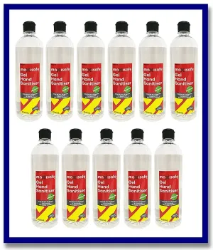 Maxisafe Hand Sanitising Gel - 750ml x 12 (Carton Pack) Alcohol Based - 70%