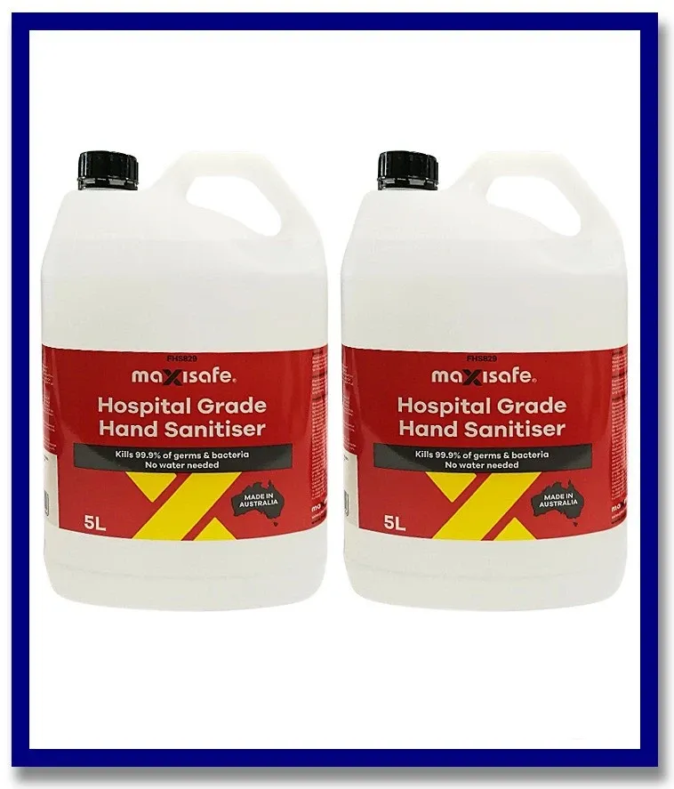 Maxisafe Hospital Grade Hand Sanitiser - 3 x 5L Bottle (15L - Carton Pack)