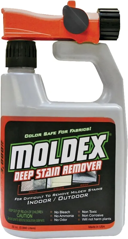 Moldex 5330 Non-Bleach Outdoor Wash, 32 oz, Liquid, Mild, Opaque White :EA: QUANTITY: 6