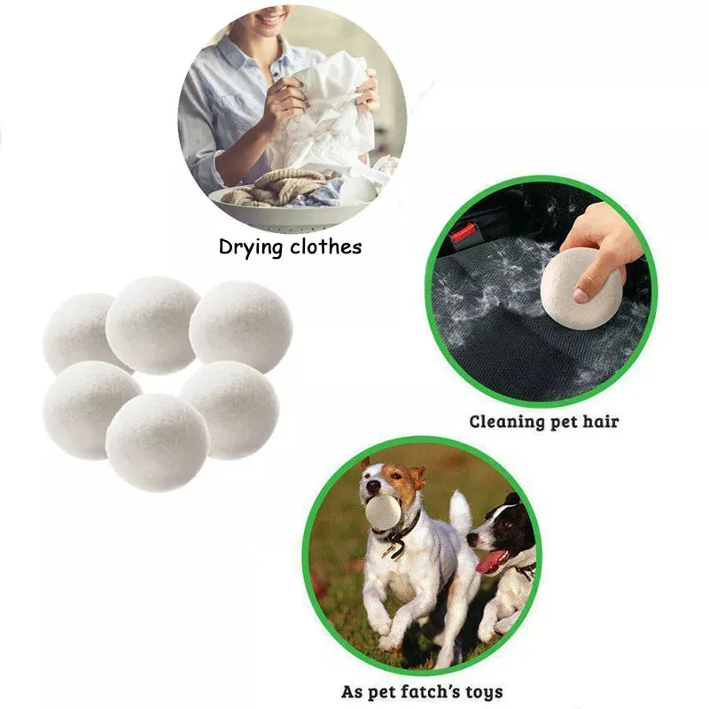 Reusable Wool Dryer Balls - Natural Fabric Softener