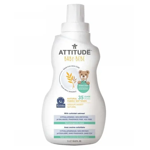 Sensitive Skin Care Natural Fabric Softener Baby 33.8 Oz By Attitude