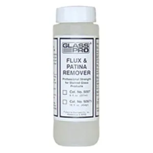 Stained Glass Supplies - Glass Pro Flux and Patina Remover 16 oz