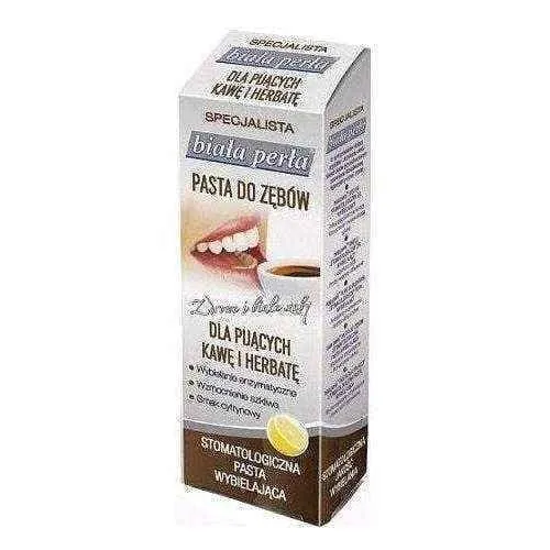 WHITE PEARL Toothpaste for coffee drinkers and tea 75ml, best whitening toothpaste